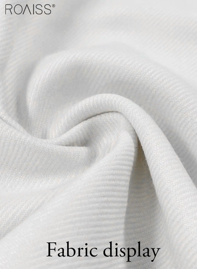 roaiss Men Casual Linen Shirt, Comfortable Breathable Blouse for Men, Short Sleeve Button Down Top, Suitable for Daily Wear and Outdoor Activities - Image 5